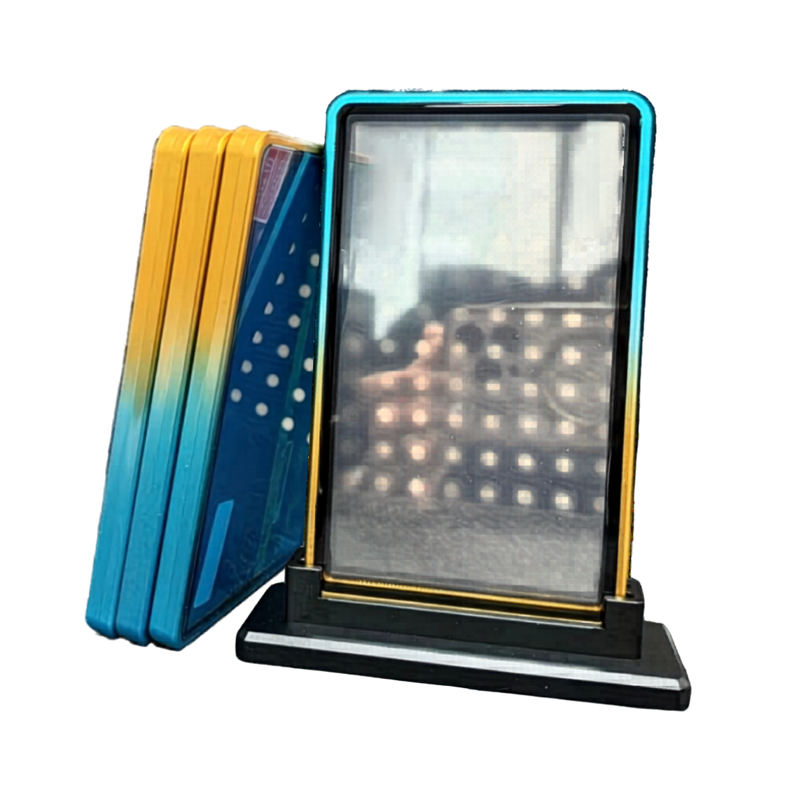 PSA/CGC Grading Card Aluminum Alloy Protective Case - UV-Resistant High-Aluminum Glass, Gradient Color Design